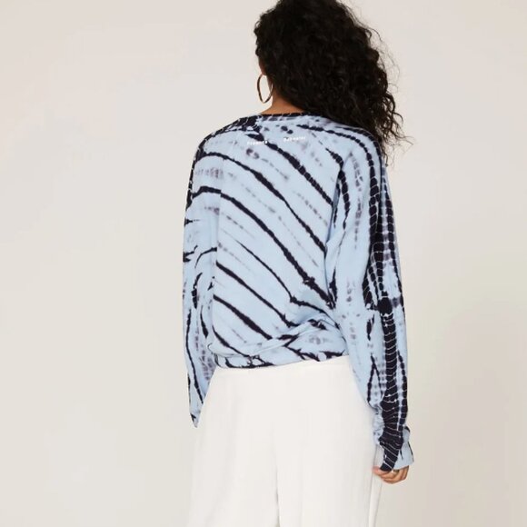 Proenza Schouler White Label Raglan Tie Dye Sweatshirt in blue size XS - Picture 3 of 9